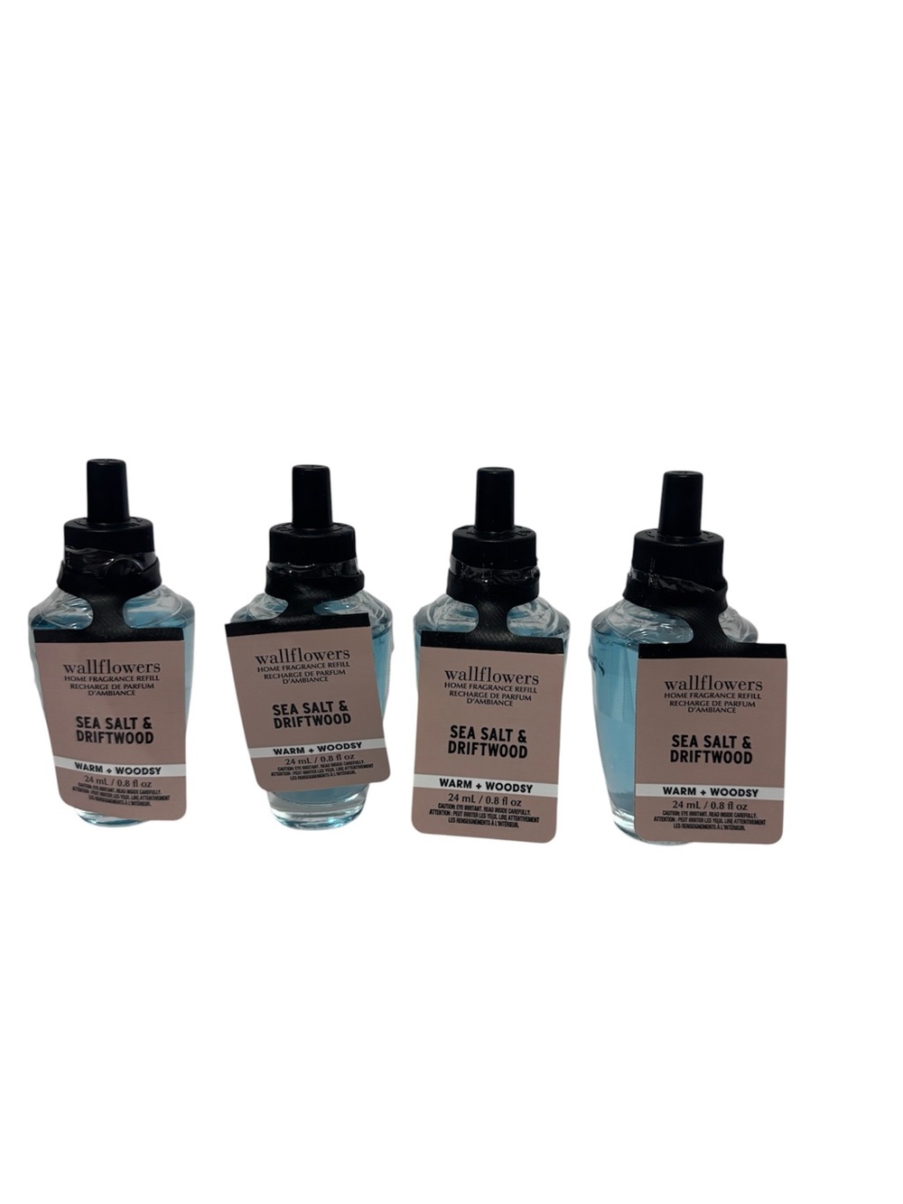 Bath & Body Works Sea Salt & Driftwood Wallflowers Refill 4-Pack Warm Woodsy
